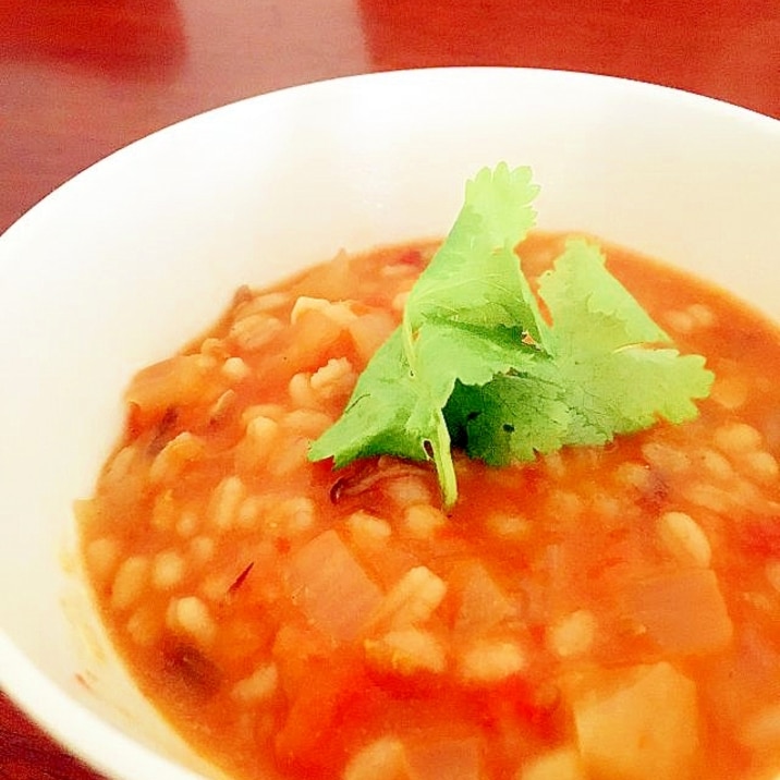 ダイエット版 もち麦のトマトリゾット風 レシピ 作り方 By アイール 楽天レシピ